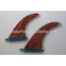 barbatanas de natação com design colorido barbatanas de surf / barbatana de prancha de madeira